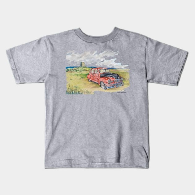 VINTAGE 47 Nash at Devils Tower Wyoming Kids T-Shirt by CamilleRendal